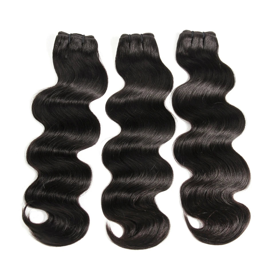 CEXXY Raw Indian Virgin Hair Bundles Body Wave Human Hair Weave Bundles Extension Natural Color 3PCS High End Quality