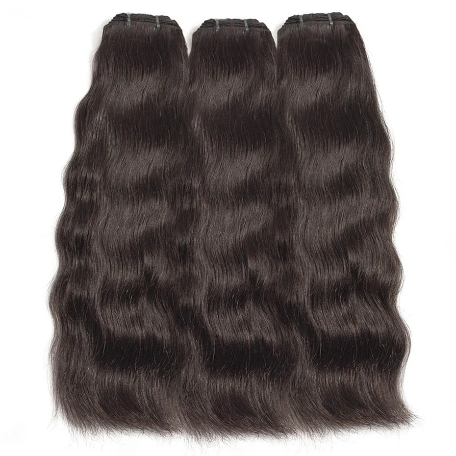 CEXXY Raw Indian Virgin Hair Natural Straight Human Hair Weave Bundles Natural Color 3PCS Thick End Unprocessed Hair Extension