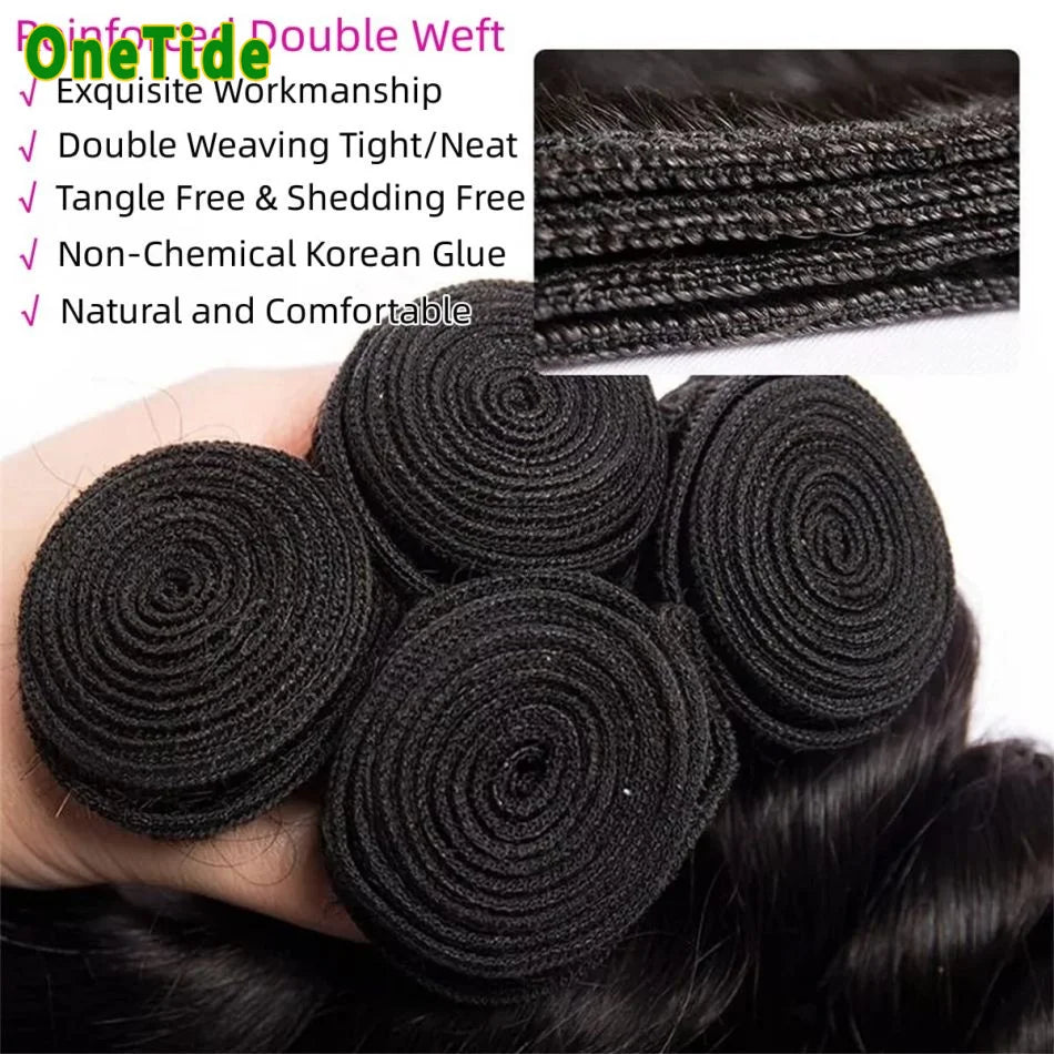 Body Wave Human Hair Bundles Human Hair Brazilian Body Wave Bundles Human Hair 3 Bundles Natural Color Hair Extensions for Women