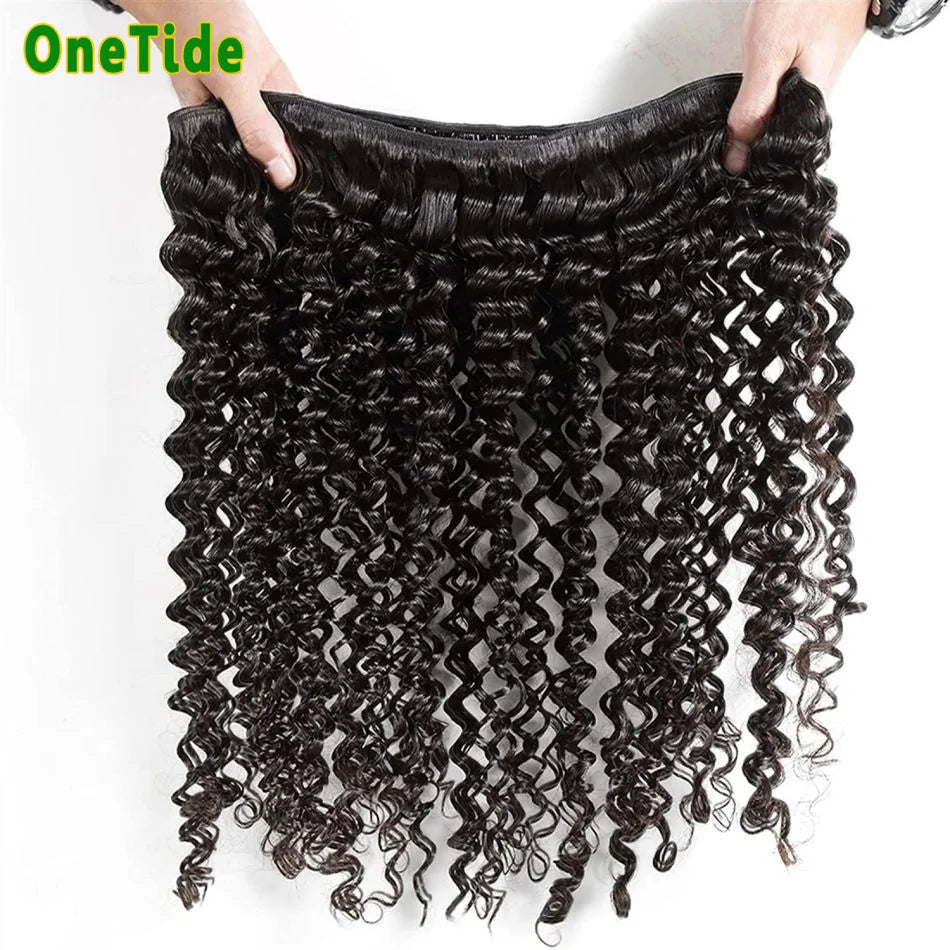 Water Wave Human Hair Bundles Human Hair Brazilian Curly Wave Bundle Human Hair 3 Bundles Natural Color Hair Extensions